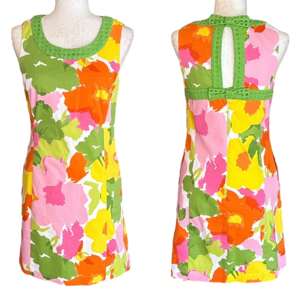 Vineyard Vines Retro Floral Print Bow Detail Cutout Mini Dress - 2